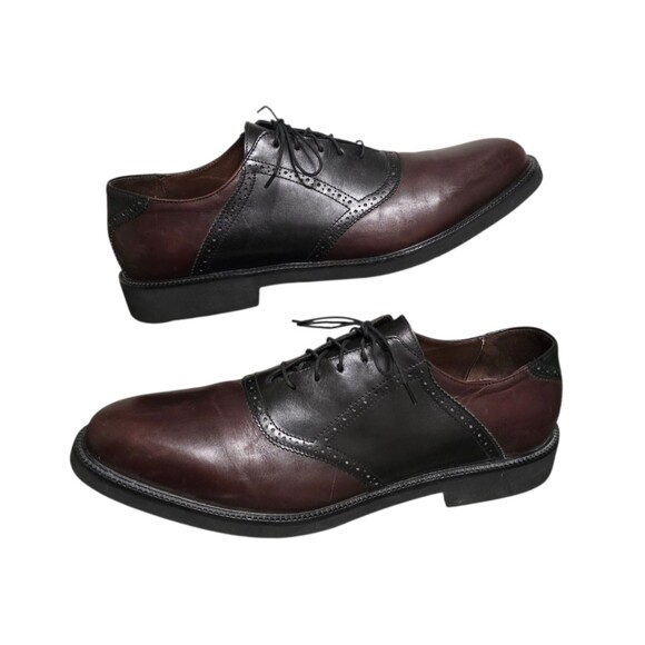 ET Wright Vintage Oxford Shoes Mens Size 12B Brown Black Two Tone Vibram Sole main image 11
